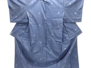 未使用品　麻の葉に椿模様織り出し本場泥大島紬着物(9マルキ)